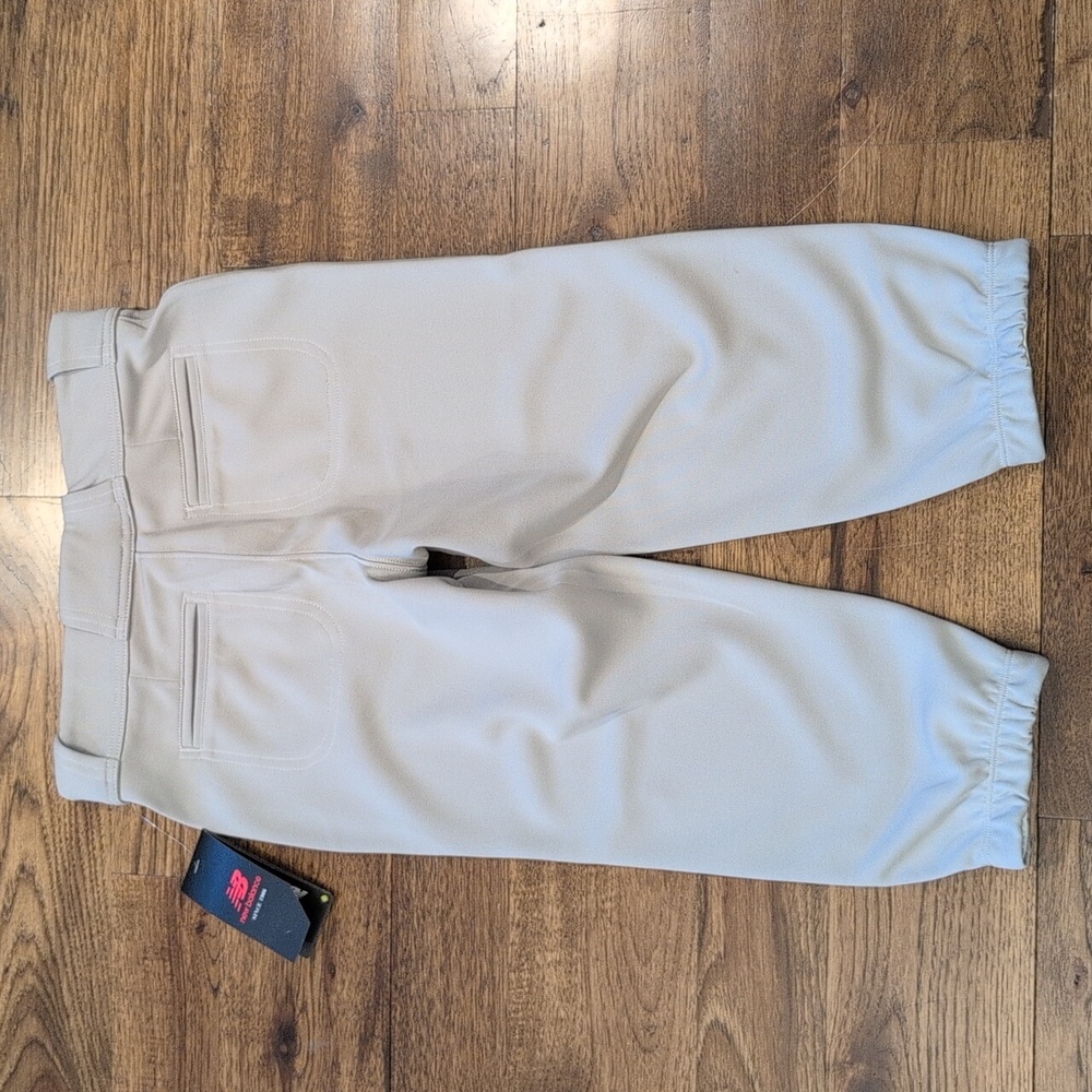 Boys New Balance gray baseball pants size M - Picture 2 of 3